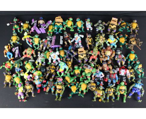 Teenage Mutant Ninja Turtles - Around 70 original Playmates TMNT figures to include Pizza Tossin Michelangelo, Pizza Tossin D