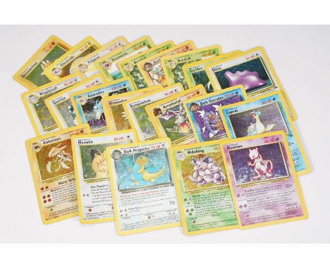 Pokémon Trading Cards - 22 Wizards Of The Coast Pokemon cards featuring Dark Dragonite 5/82 Team Rocket- Unlimited, Gyarados 