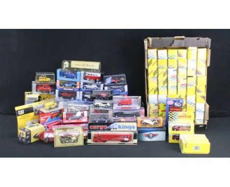 Collection of carded/boxed diecast models featuring Maisto Supercar Collection, Eaglemoss Batplane, Matchbox Models Of Yester