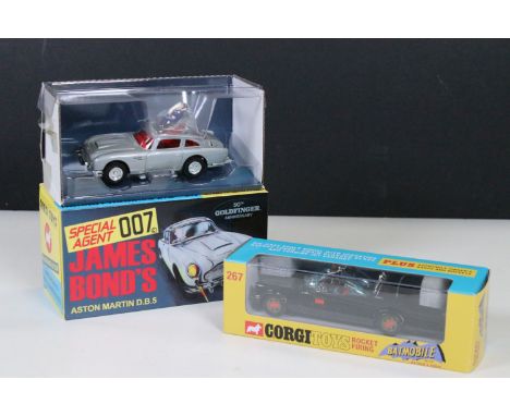 Two boxed Corgi TV / Film related diecast models to include Batman Batmobile RT26701 and James Bond 007 Aston Martin CC04203 