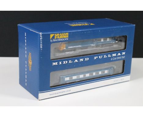 Boxed Graham Farish by Bachmann N gauge 371-741 Midland Pullman Six Car Unit Nanking Blue with yellow ends set 