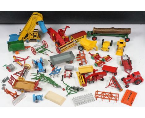 Collection of playworn farming related diecast models to include Dinky Supertoys Elevator Loader, Corgi Fordson Power Major H