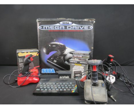 Retro Gaming - Boxed SEGA Mega Drive 16-Bit games console, complete with console, controller and cable, contained within orig