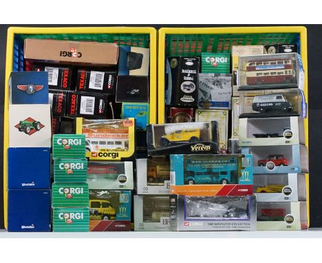 Around 60 boxed diecast models to include Corgi Texaco, Corgi Tramlines, Matchbox Collectibles, Matchbox Power of the Press, 