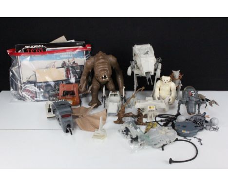 Star Wars - Collection of Star Wars Mini rigs &amp; Creatures featuring Hoth Wompa, Rancor, AT-ST, Ewok Assault Catapult, Rad