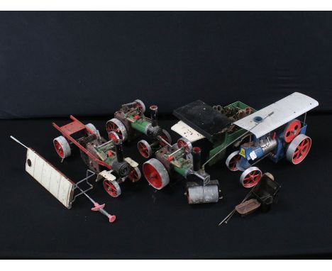 Steam Engine - Collection of various steam engines to include Wilesco D40 'Old Smoky' live steam Damftraktor traction engine,
