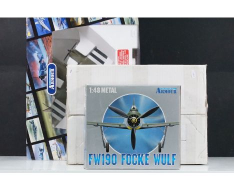 Three boxed Franklin Mint Armour Collection diecast models to include B11B660 DH98 Mosquito Sammy Hoare DC, ART 98045 FW 190 
