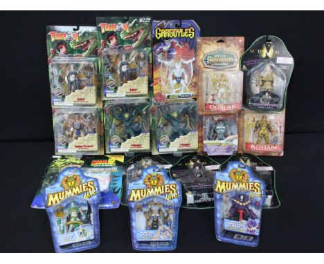 17 Carded figures to include 5 x Playmates Turok, 3 x Kenner Mummies Alive, 2 x Kenner Gargoyles, 4 x Toy Island The Mummy, 2