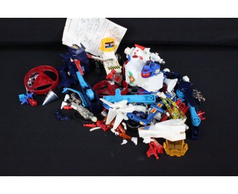 Collection of Takara Micronauts figures and accessories to include Commander Leader, Micromen, Acroyear Robot etc