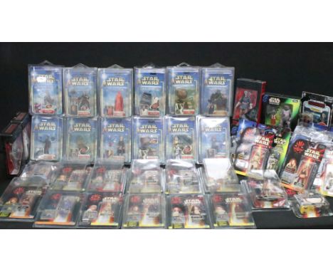 Star Wars - 44 Carded &amp; boxed Star Wars figures and sets to include 4 x Hasbro The Black Series, 16 x Hasbro Episode I, 1