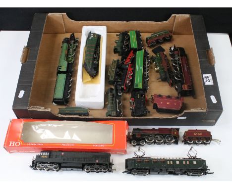 12 OO / HO gauge locomotives to include Hornby Spitfire, Rivarossi 6500 in black livery, Triang Lord of the Isles, Hornby Duc