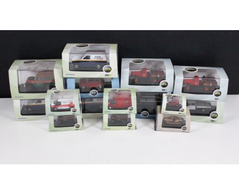 15 Boxed / cased N gauge - 1/43 scale Oxford diecast models to include 10 x Commercials, 2 x Haulage, 2 x Automobile Company 