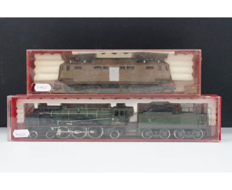 Two cased Rivarossi HO gauge locomotives to include 1341 Pacific 2-3-1 E22 SNCF and 1441 e 424-079 