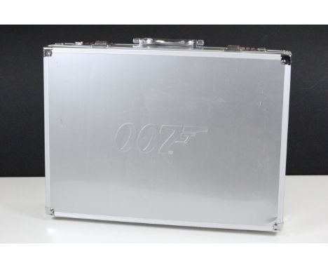 Ltd Edn cased Corgi James Bond chrome diecast model set, case showing some marks