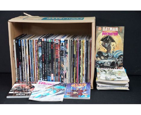 Comics – Around 90 comic books &amp; graphic novels to include Alan Moore V For Vedetta, 9-11 Artsits Respond, various Batman