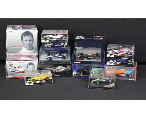 13 Boxed / cased diecast model Racing &amp; F1 models to include 2 x Corgi Colin McRae Motorsport The Tribute Collection (VA9