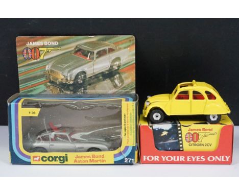 Two boxed Corgi James Bond 007 diecast models to include 271 Aston Martin (no ejector henchman, no inner packaging and tear t