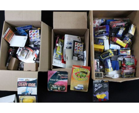 Collection of carded / boxed diecast models featuring Motor Max, Tesco, Hornby Skale Autos, ERTL, Majorette, Oxford Diecast, 