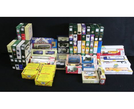 Around 120 boxed / cased diecast models to include Lledo Days Gone, Oxford Diecast including Omnibus, Shell Car Collection, e