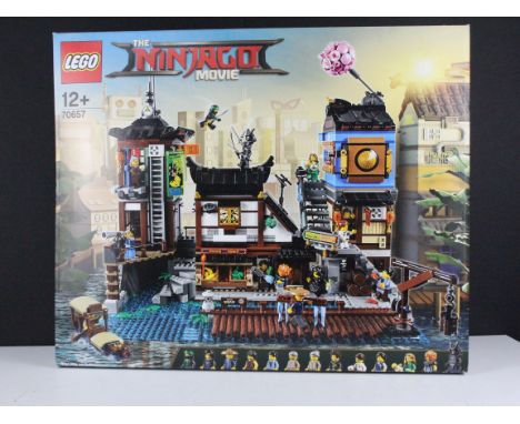 Lego - Boxed Lego 70657 The Ninjago Movie Ninjago City Docks, sealed &amp; vg, box showing heavy squashing to end flap