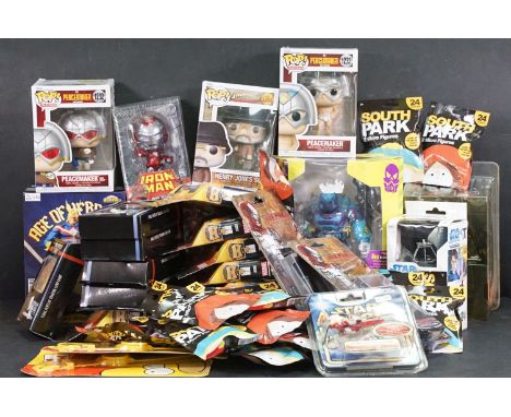Quantity of figures and collectables, mainly TV &amp; Film related to include Hasbro Star Wars Attack of the Clones Force Lin
