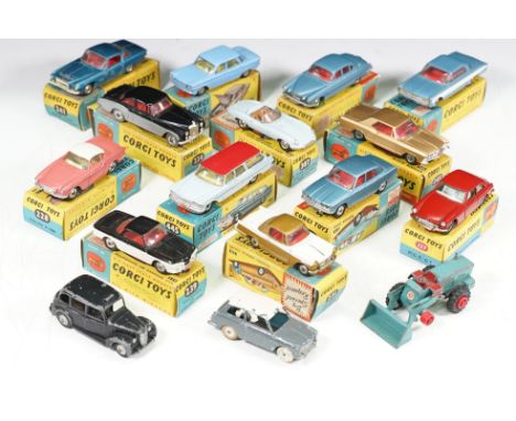 13 Boxed Corgi diecast models to include 235 Oldsmobile Super 88, 252 Rover 2000, 228 Volvo P1800, 445 Plymouth Sports Suburb