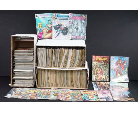 Comics – Over 550 Bronze – Modern Age comics to include Marvel &amp; DC examples featuring The Punisher, Thor, JLA, Spider Wo