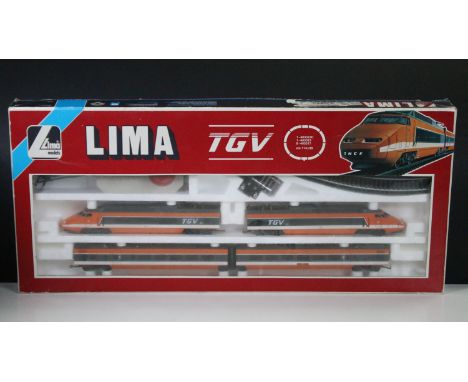 Boxed Lima OO gauge 104402T TGV train set, appears complete