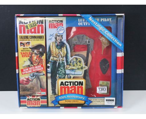Boxed Hasbro Action Man 40th Anniversary Nostalgic Collection Luftwaffe Pilot Outfit, missing action figure