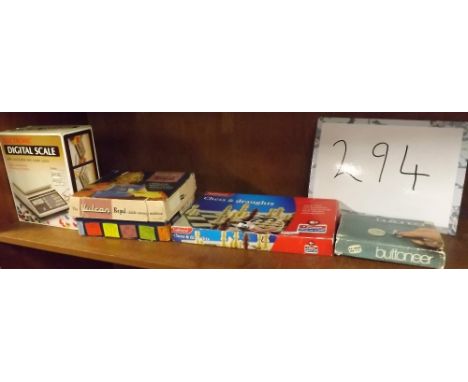 A PAIR OF DIGITAL SCALES, A CHILD'S SEWING MACHINE ETC