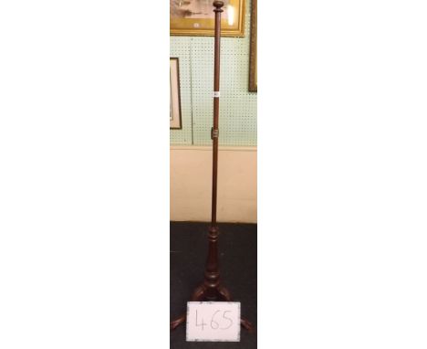 VINTAGE MAHOGANY POLE STAND ON CLAW AND BALL FEET (THE FRAME MISSING)