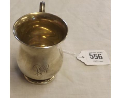 A SILVER CHRISTENING MUG - B'HAM 1920