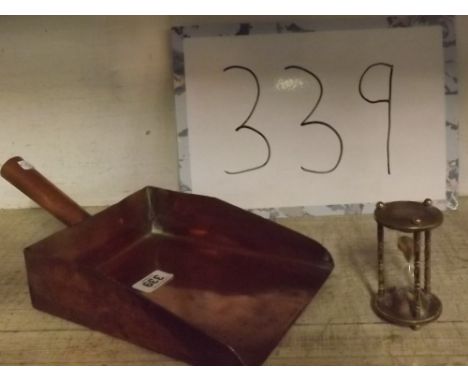 A COPPER COAL SHOVEL &amp; EGG TIMER