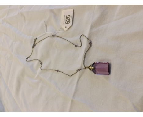 VINTAGE AMETHYST PASTE PENDANT