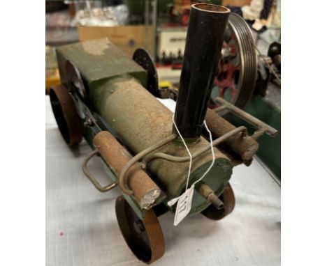 A large scratch built model of a steam engine (Not live steam) Length 34cm