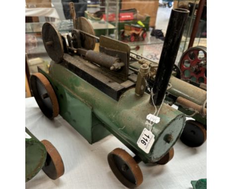 A large scratch built model of a steam engine (Not live steam) Length 50cm