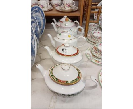 5 Spode teapots, Seville, Opera, Astor 7 &amp; Marlborough Sprays. COLLECT ONLY.