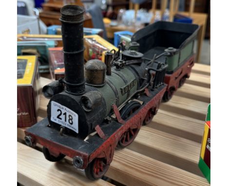 A retro tin plate model of a steam train Length 39cm