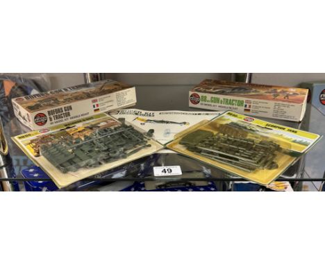 4 Vintage Airfix 00 military vehicle model kits