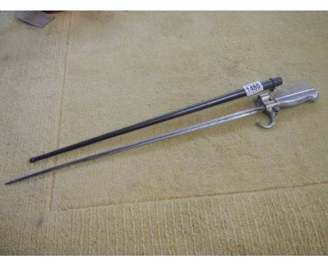 An M1874 French Gras bayonet with scabbard.&nbsp;COLLECT ONLY