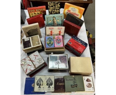 A good collection of vintage card games &amp; cards including Pit, Khan Hoo, Kan-U-Go etc