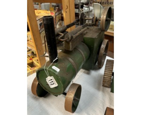 A large scratch built model of a steam engine (Not live steam) Length 44cm