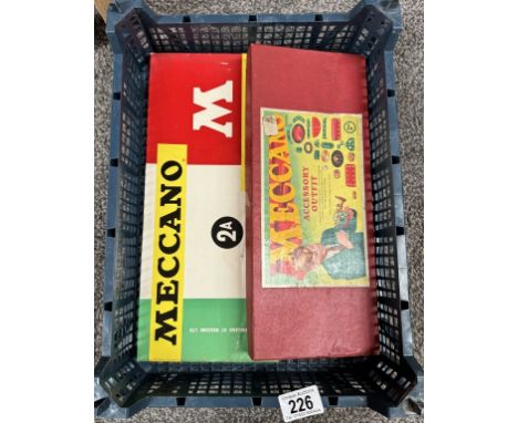 2 Vintage boxed Meccano including Accessory outfit 2A