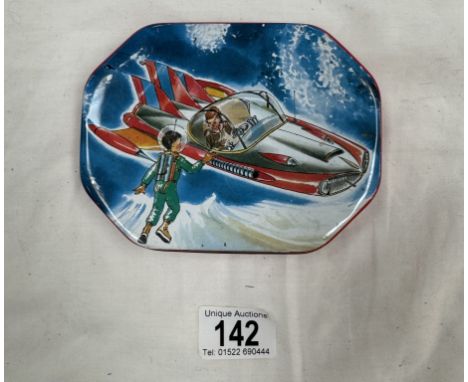A vintage Daintee Blackpool Gerry Anderson supercar confectionary tin