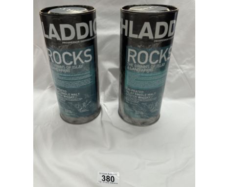 2 bottles of Bruichladdich Rocks unpeated Islay single malt Scotch whiskey COLLECT ONLY