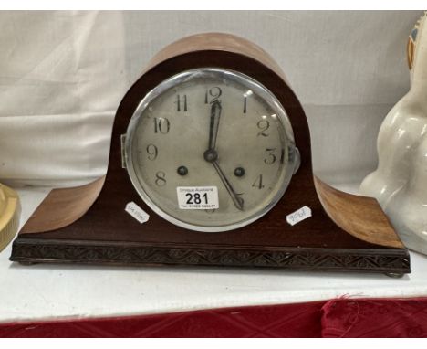 A 1930's Napoleon hat mantle clock