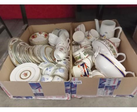 2 boxes of china by Spode &amp; Wedgwood etc.