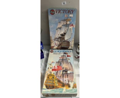 Vintage Airfix HMS Prince &amp; HMS Victory Series 9 both not started