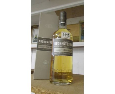 A boxed bottle of Auchentoshan single malt Scotch whisky. COLLECT ONLY.