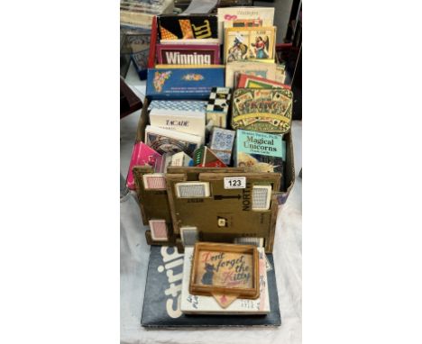 A mixed lot of vintage card games etc